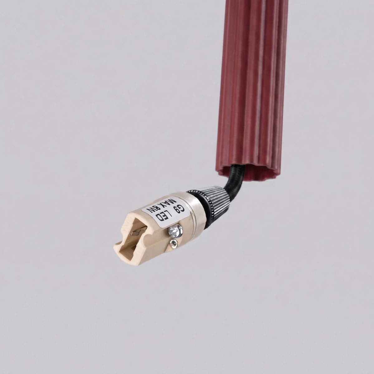 
Design Pendellampe „Arche“ - 2-flammig - Burgundrot