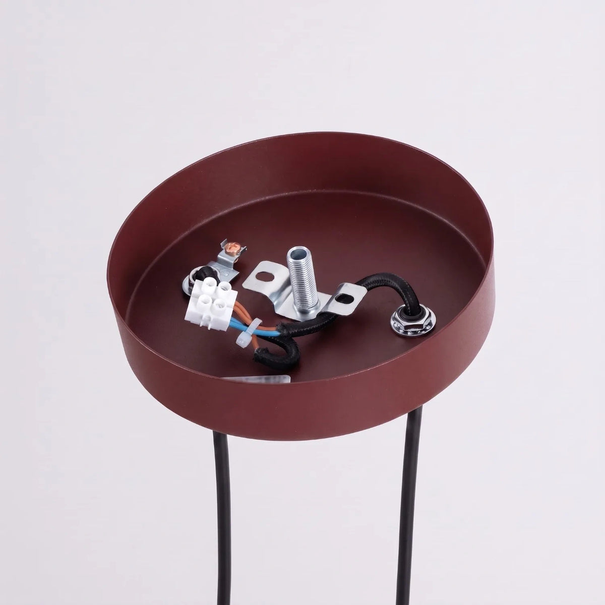 
Design Pendellampe „Arche“ - 2-flammig - Burgundrot