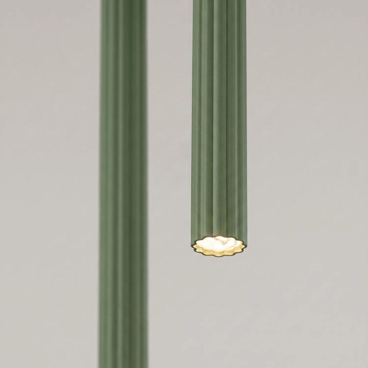 
Design Pendellampe „Arche“ - 2-flammig - Olivgrün
