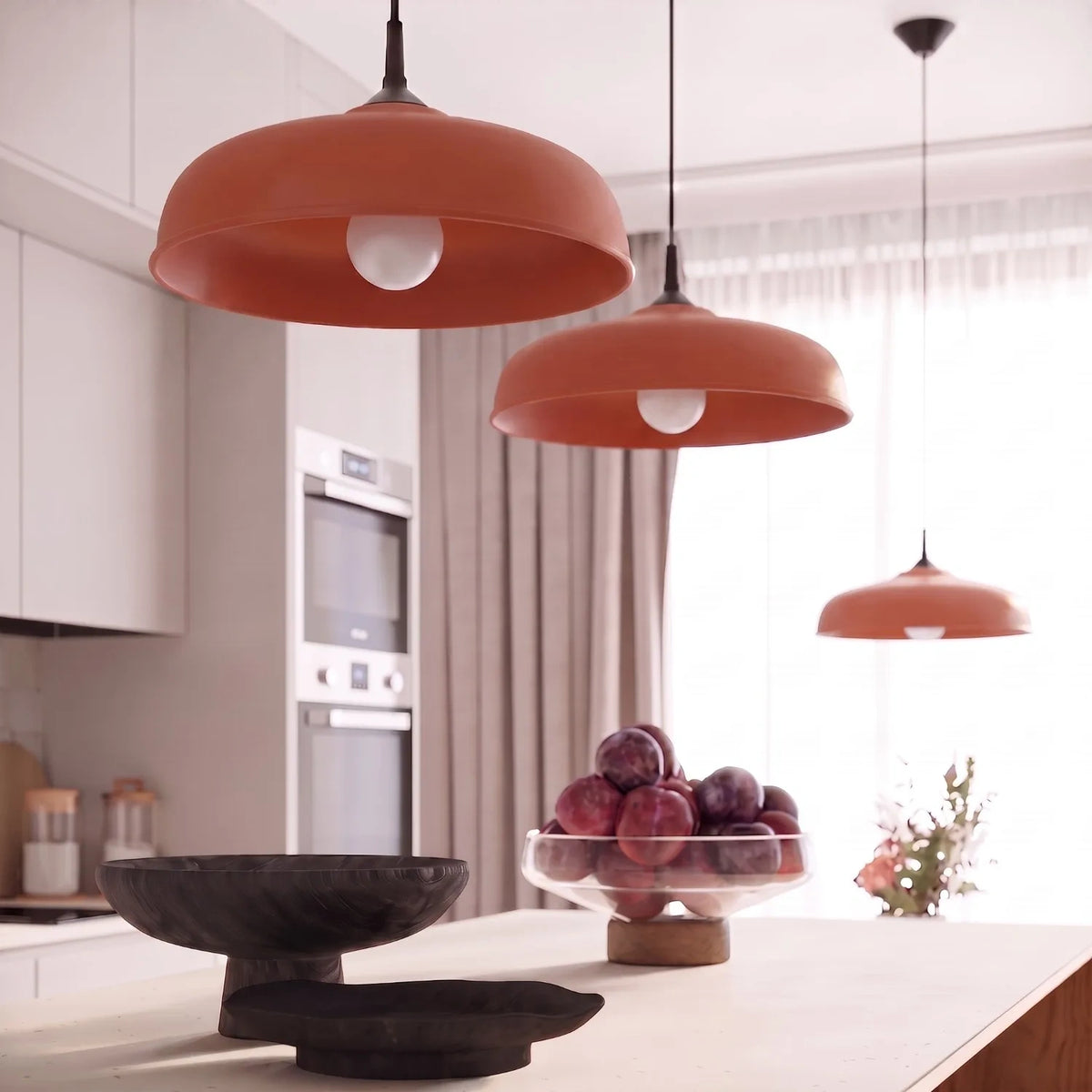 
Lampada a sospensione di design „Gina“ - Rosso ocra