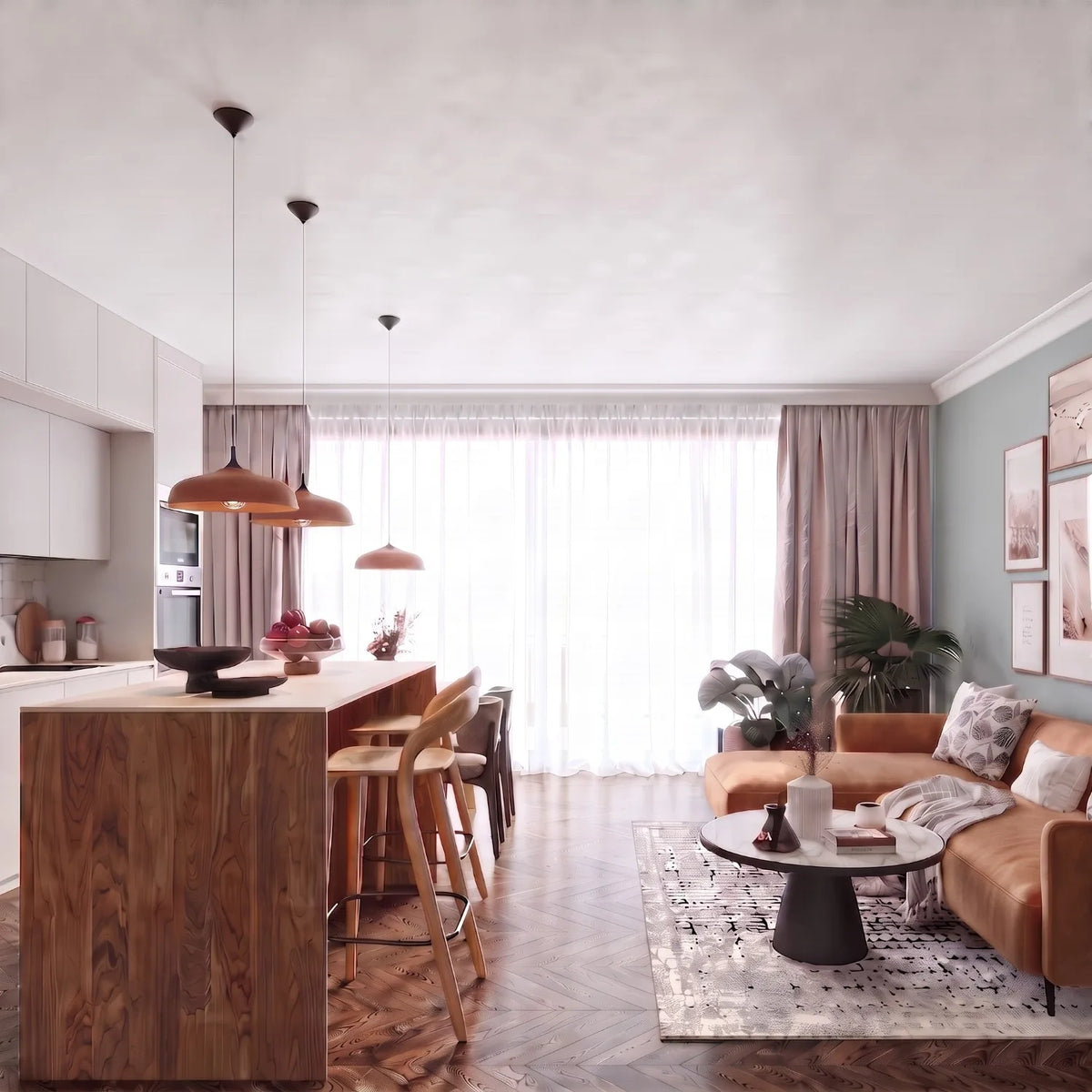 
Lampada a sospensione di design „Gina“ - Rosso ocra