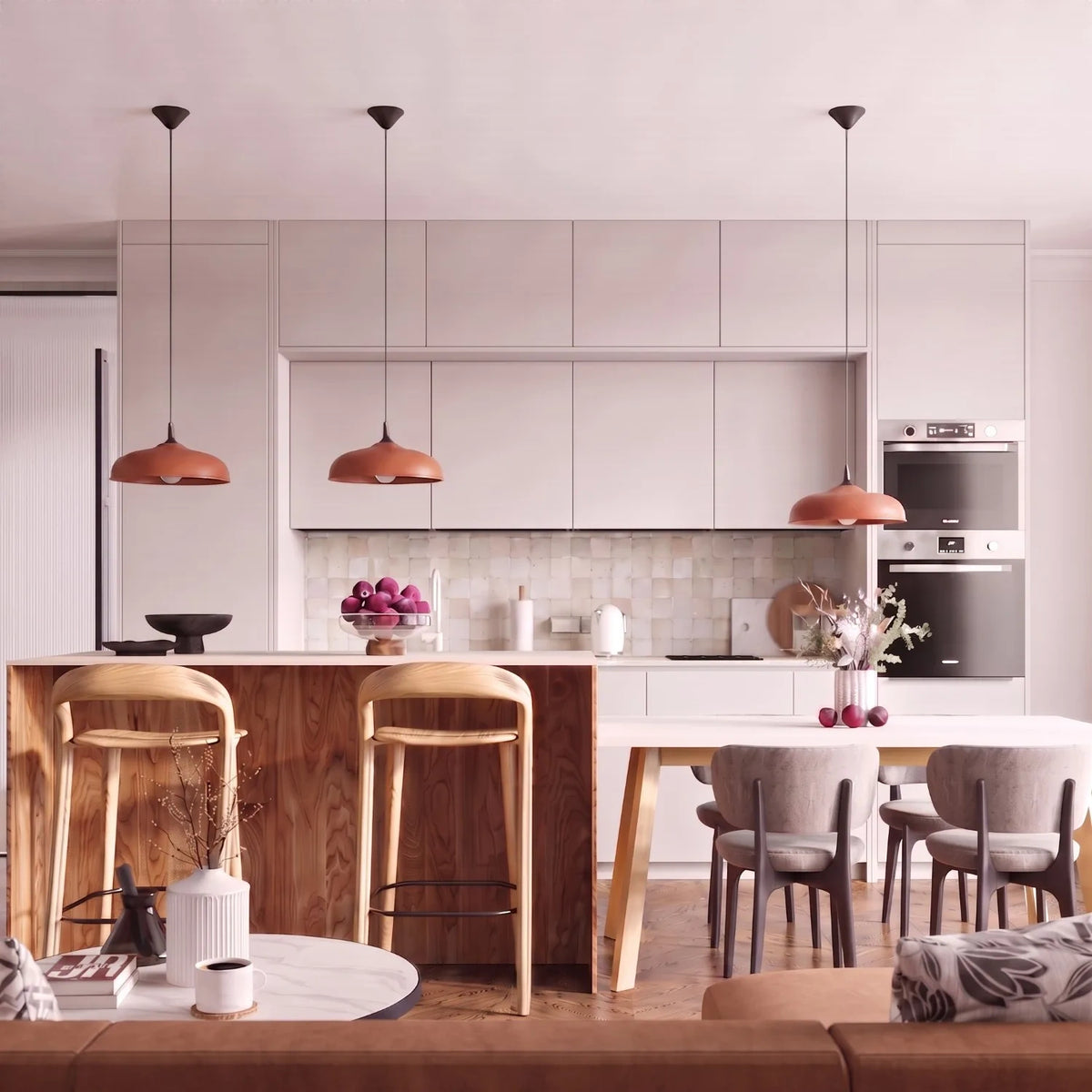 
Lampada a sospensione di design „Gina“ - Rosso ocra