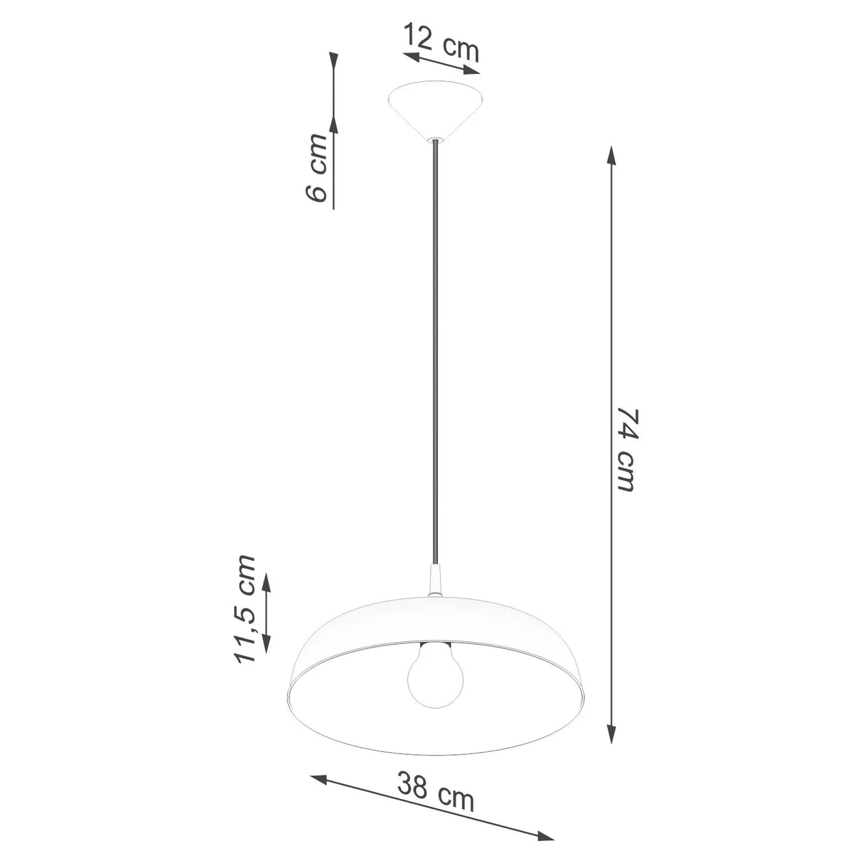 
Lampada a sospensione di design „Gina“ - Rosso ocra