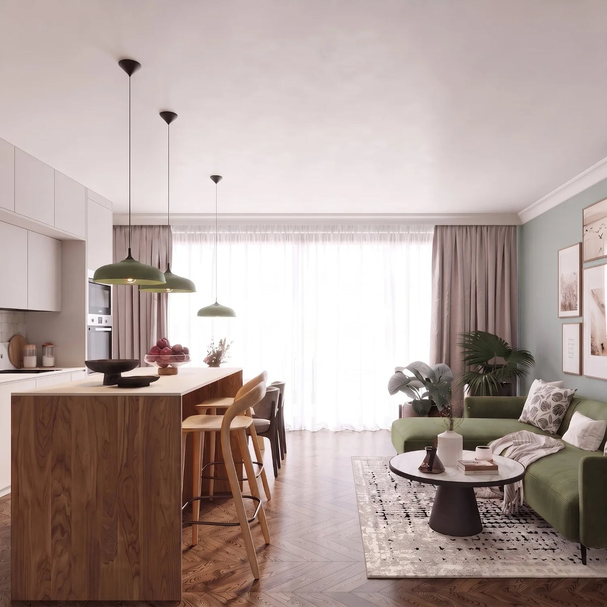 
Lampada a sospensione di design „Gina“ - Verde oliva