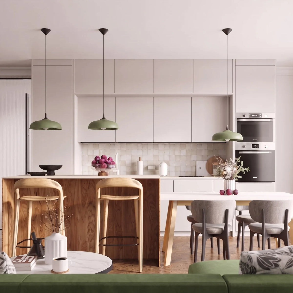 
Lampada a sospensione di design „Gina“ - Verde oliva