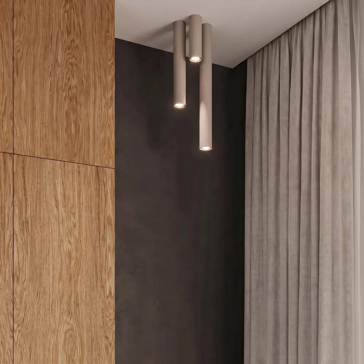
"Lagos II" Designer Ceiling Lamp - Taupe