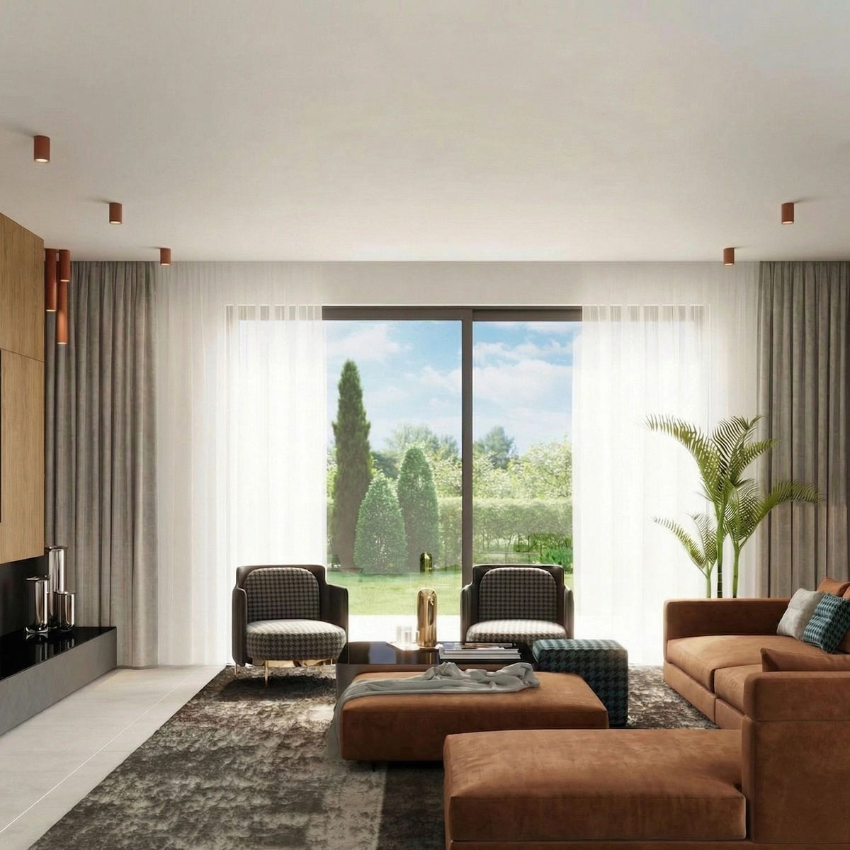 
Design Deckenlampe „Lagos II“ - Ockerrot