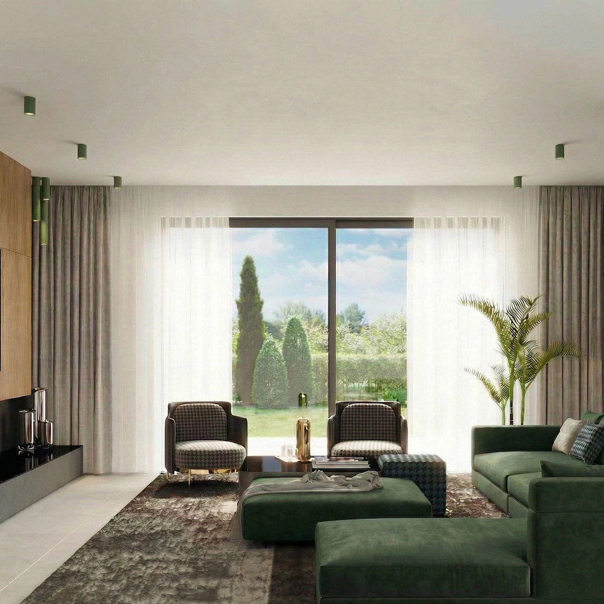 
Design Deckenlampe „Lagos II“ - Olivgrün