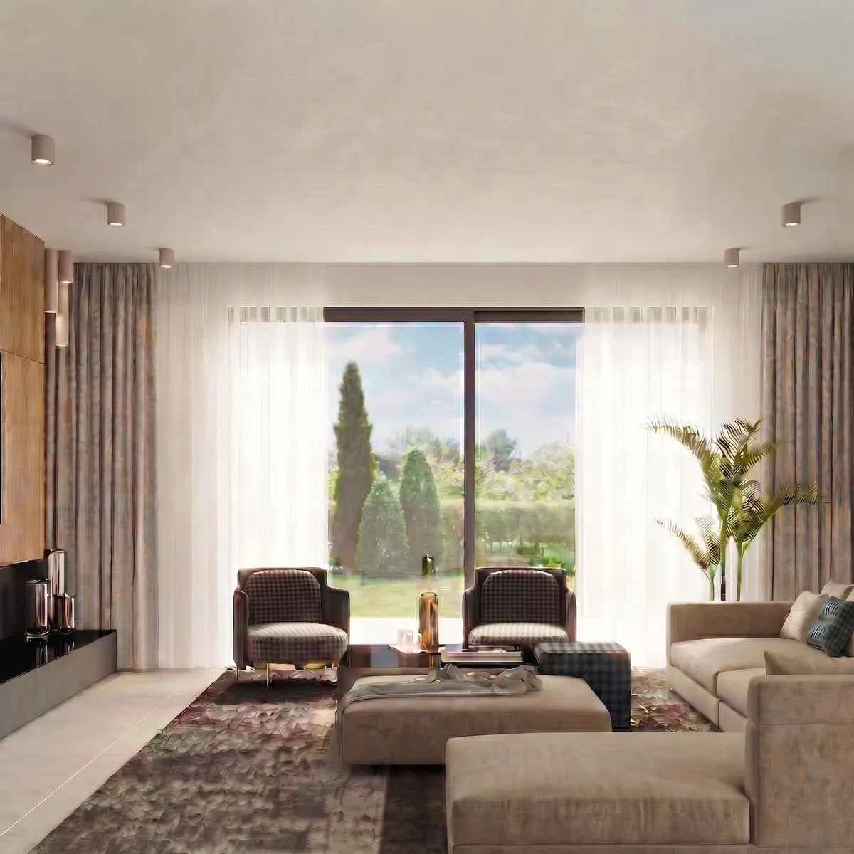 
Design Deckenlampe „Lagos“ 20 - Taupe