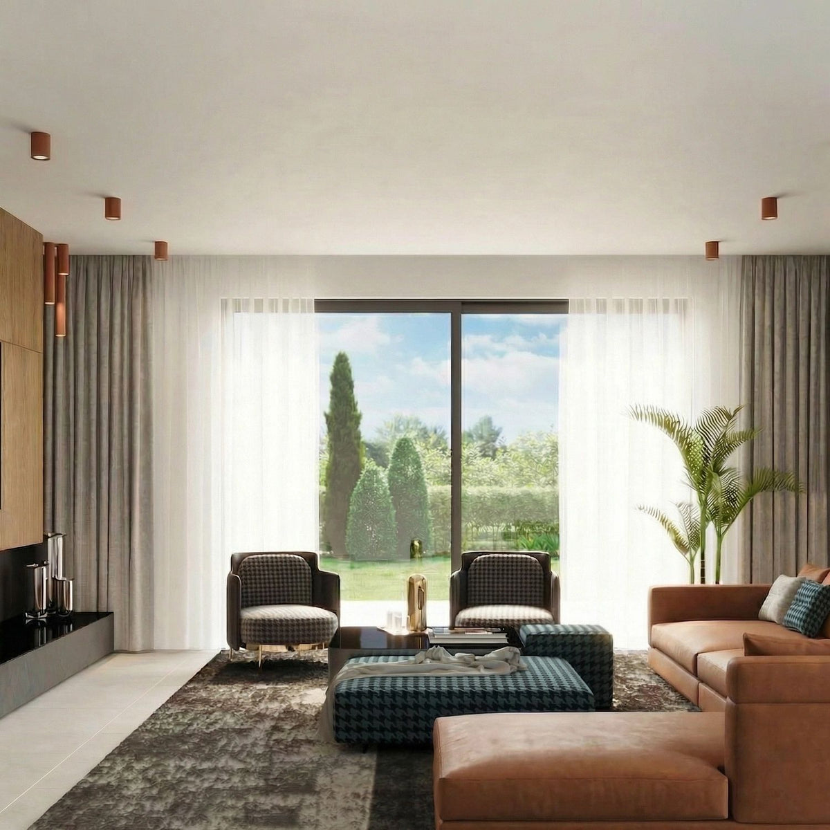 
Design Deckenlampe „Lagos“ 20 - Ockerrot