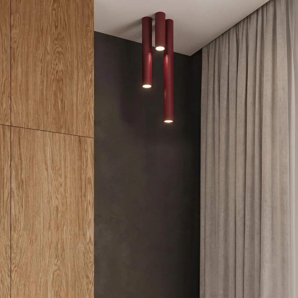 
Design Deckenlampe „Lagos“ 20 - Burgundrot