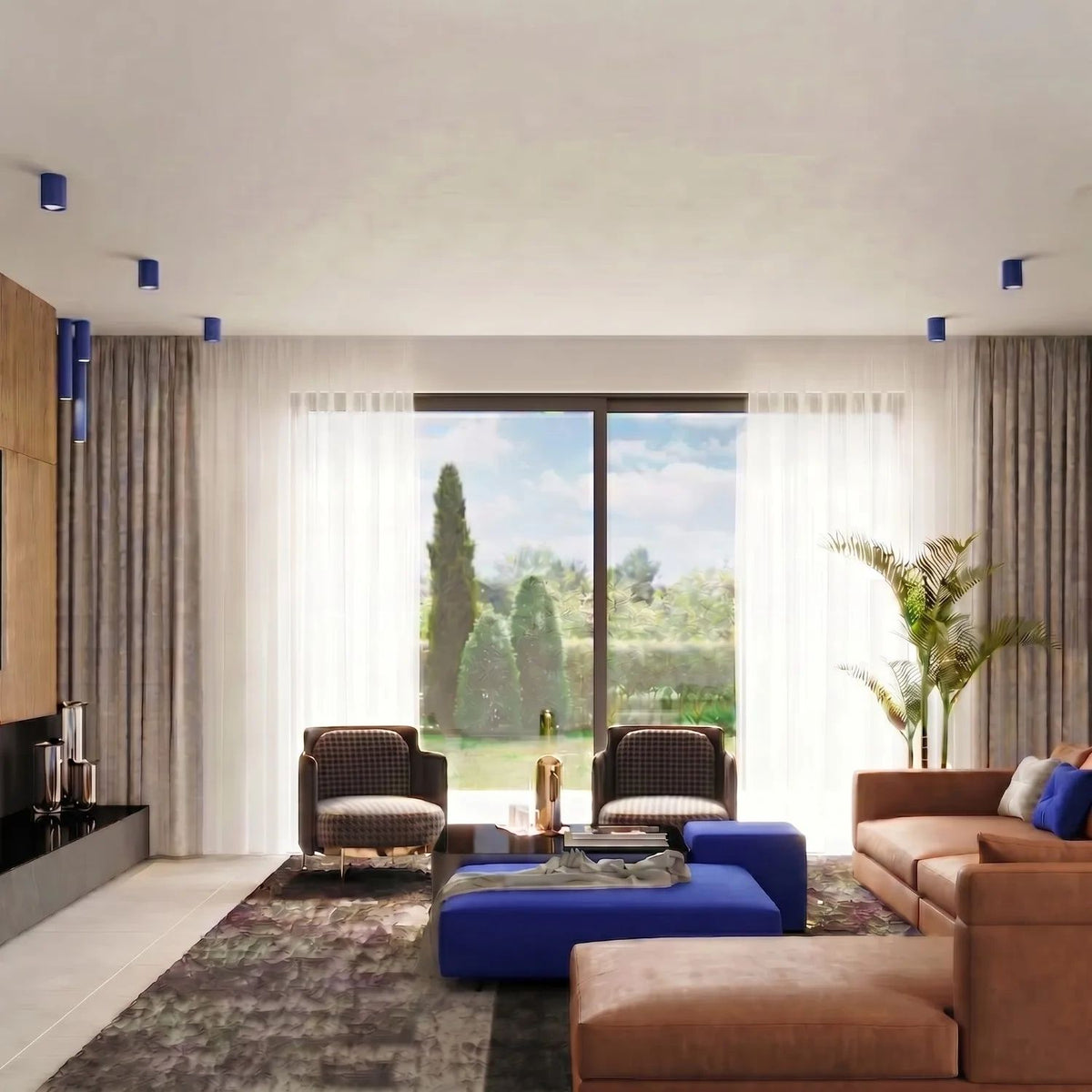 
Design Deckenlampe „Lagos“ 20 - Ultramarin
