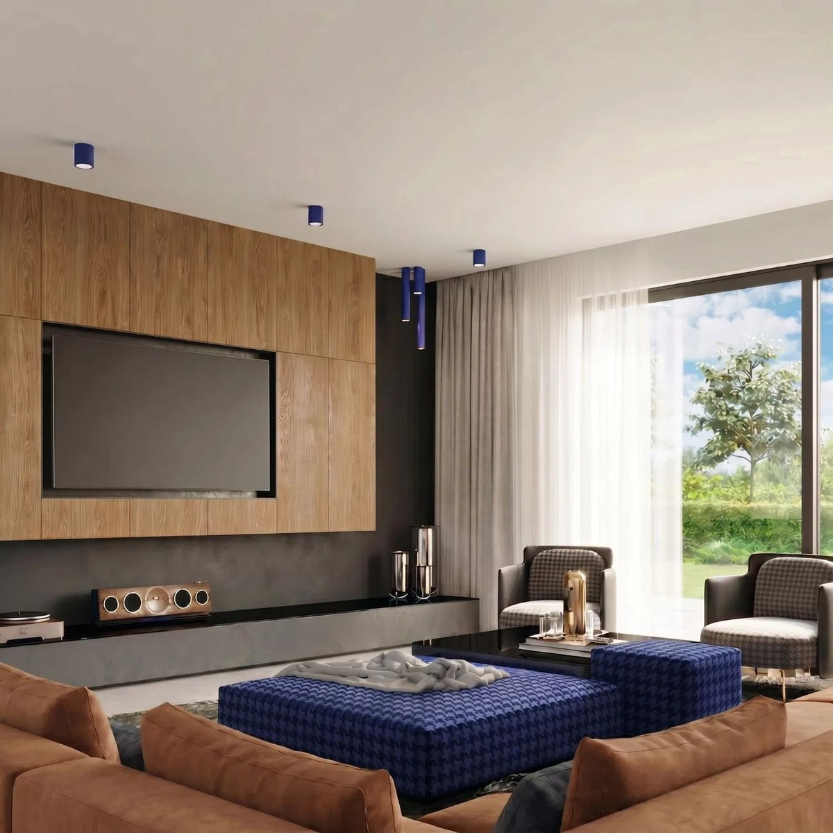 
Design Deckenlampe „Lagos“ 20 - Ultramarin