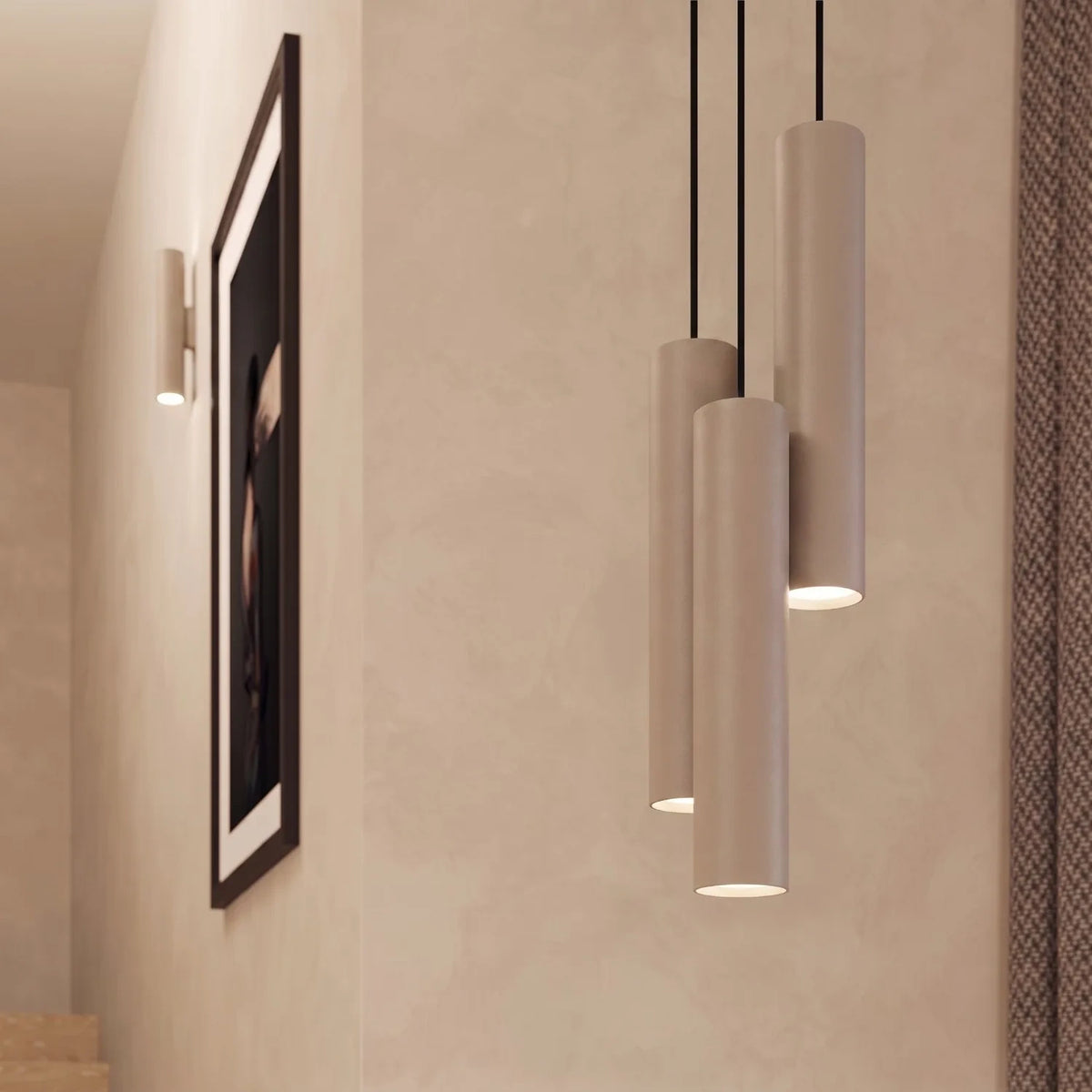
Suspension design « Lagos II » 3 lampes - Taupe
