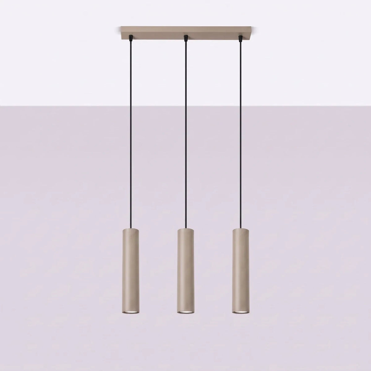 
Suspension design « Lagos II » 3 lampes - Taupe