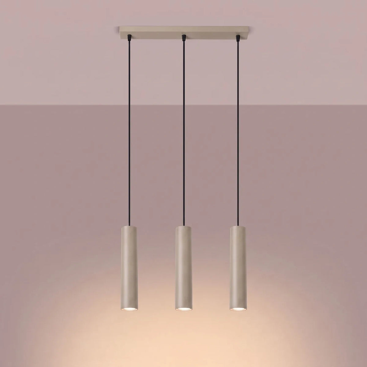 
Suspension design « Lagos II » 3 lampes - Taupe