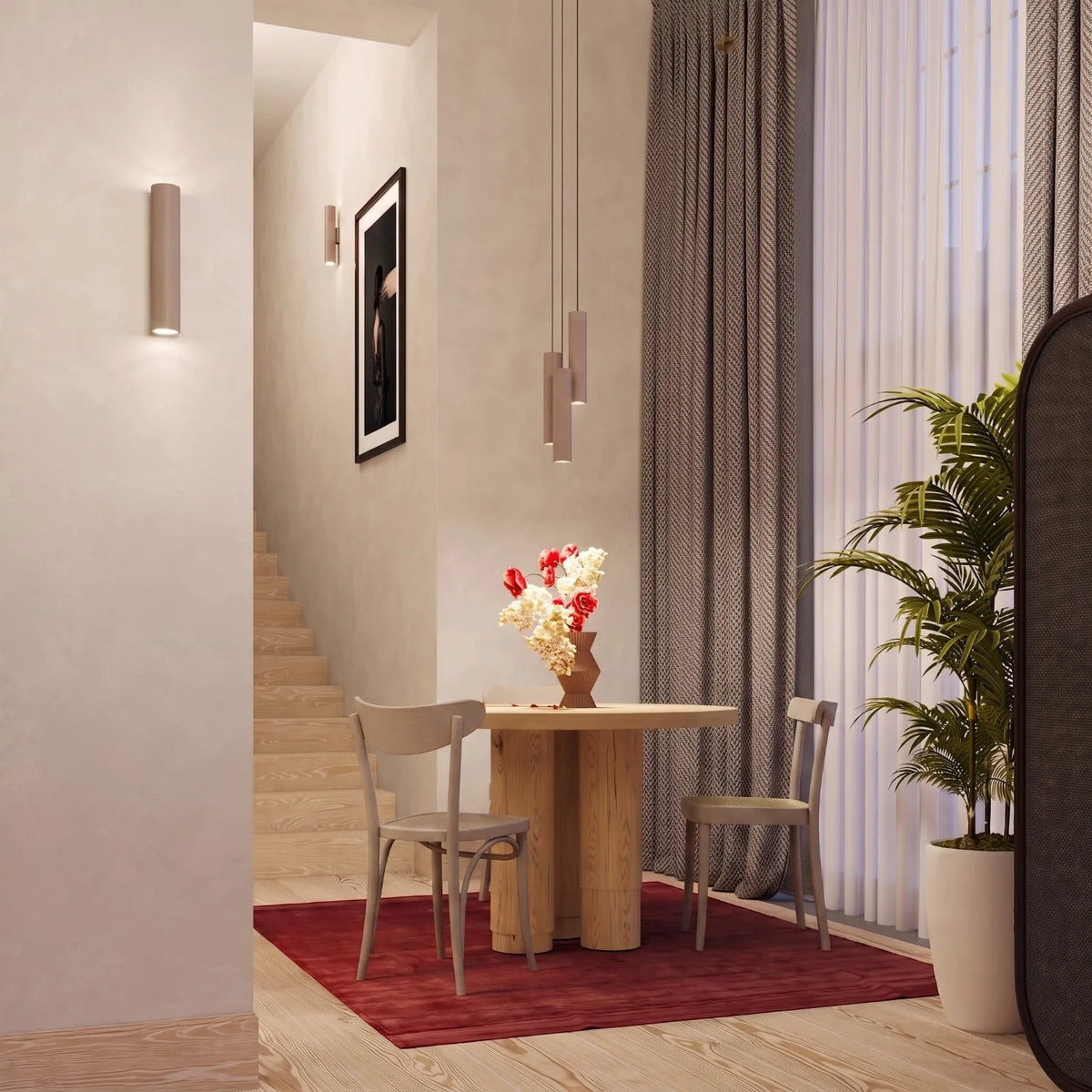 
Design Wandlampe „Lagos“ 2-flammig - Taupe