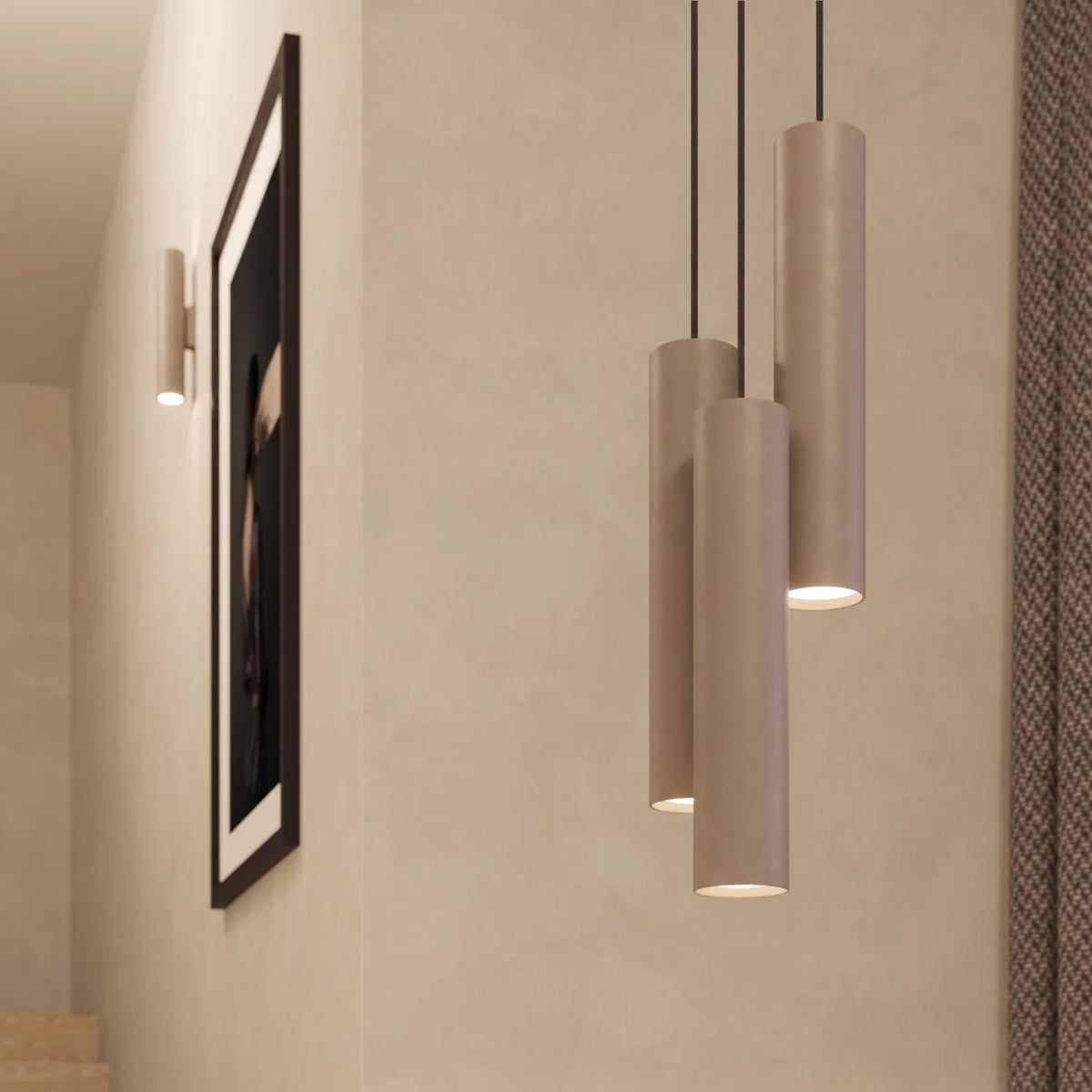
Design Wandlampe „Lagos“ 2-flammig - Taupe