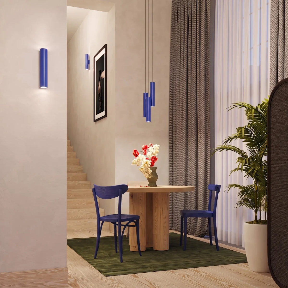 
Lampada a sospensione di design „Lagos II“ a 3 luci - Ultramarino