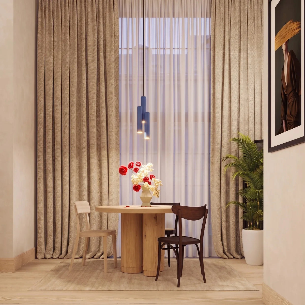 
Design Wandlampe „Lagos“ 2-flammig - Ultramarin