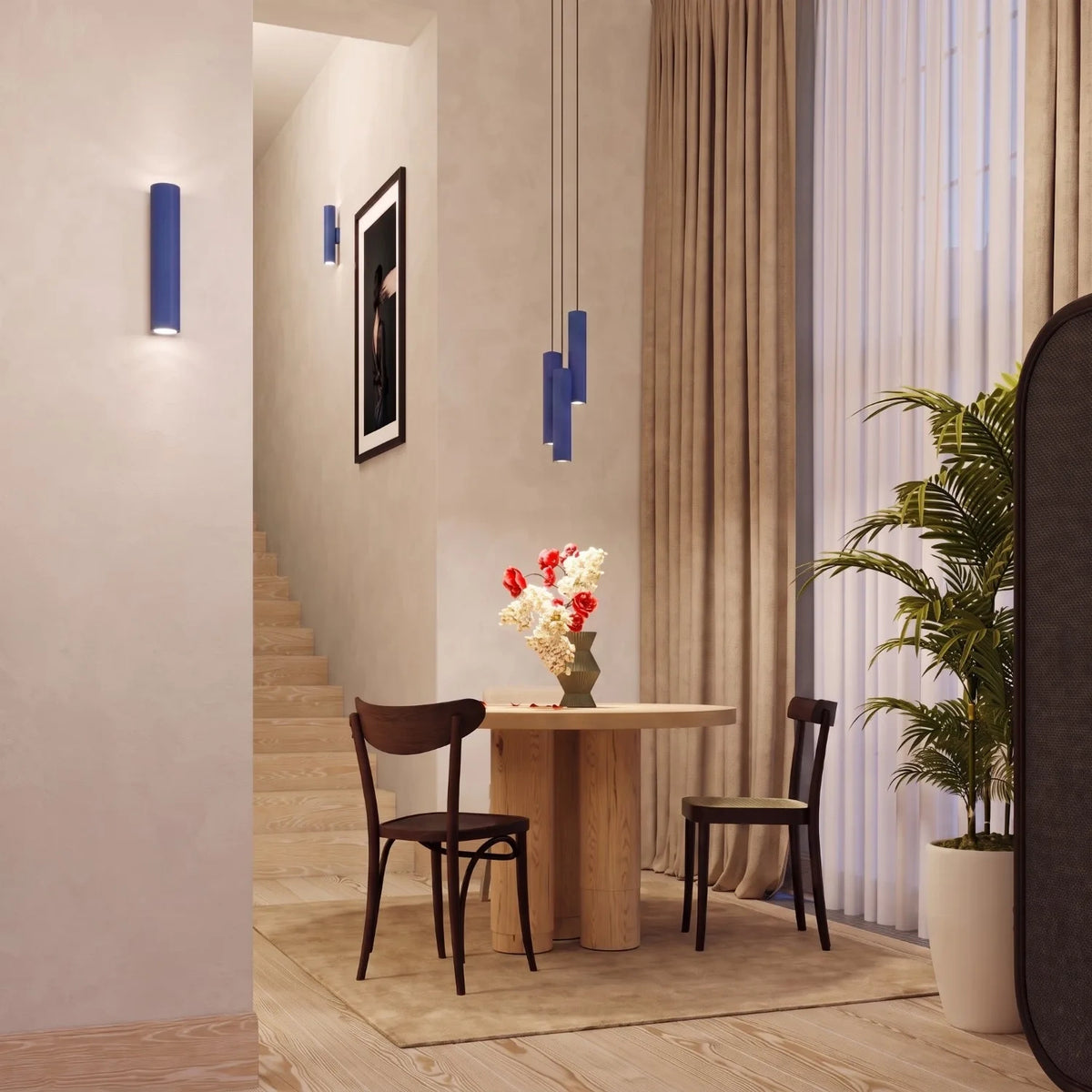 
Design Wandlampe „Lagos“ 2-flammig - Ultramarin
