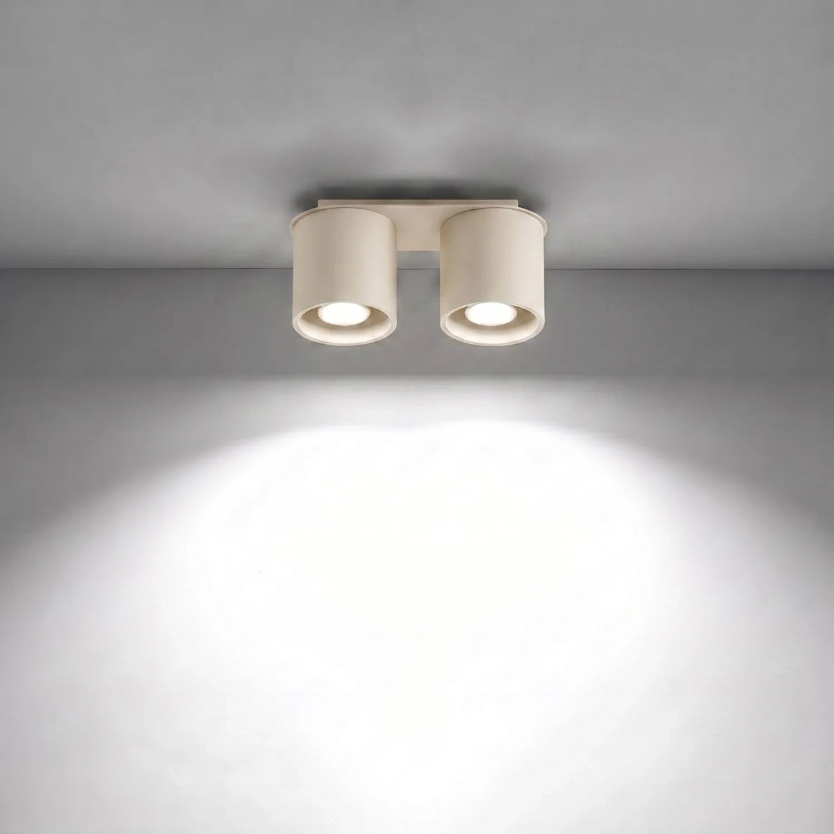 
Design Deckenlampe „Orbis“ 2-flammig - Beige