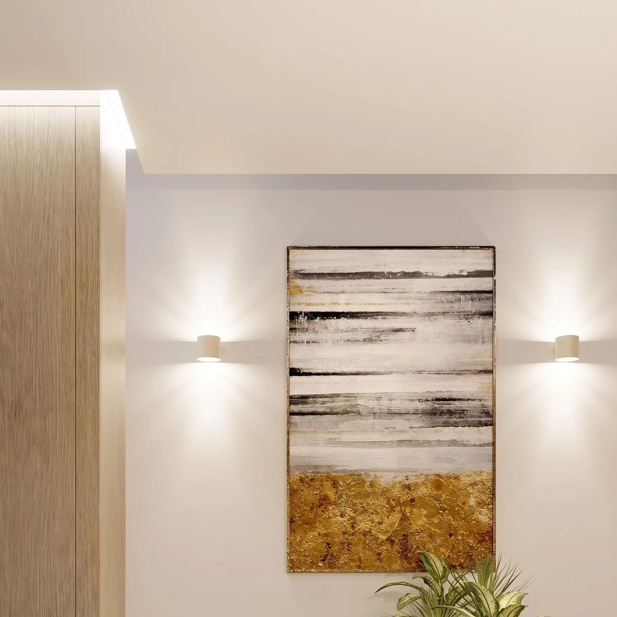 
Design Wandlampe „Orbis“ 1-flammig - Beige