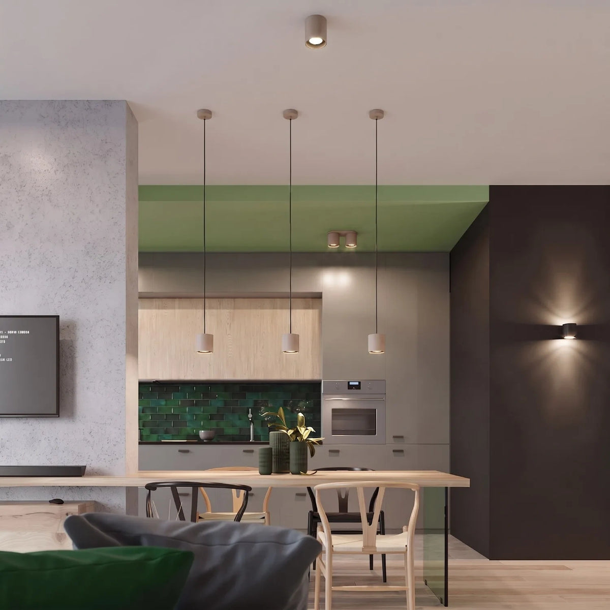 
Design Deckenlampe „Orbis“ 2-flammig - Taupe