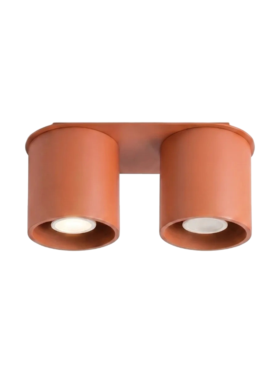 
Design Deckenlampe „Orbis“ 2-flammig - Ockerrot