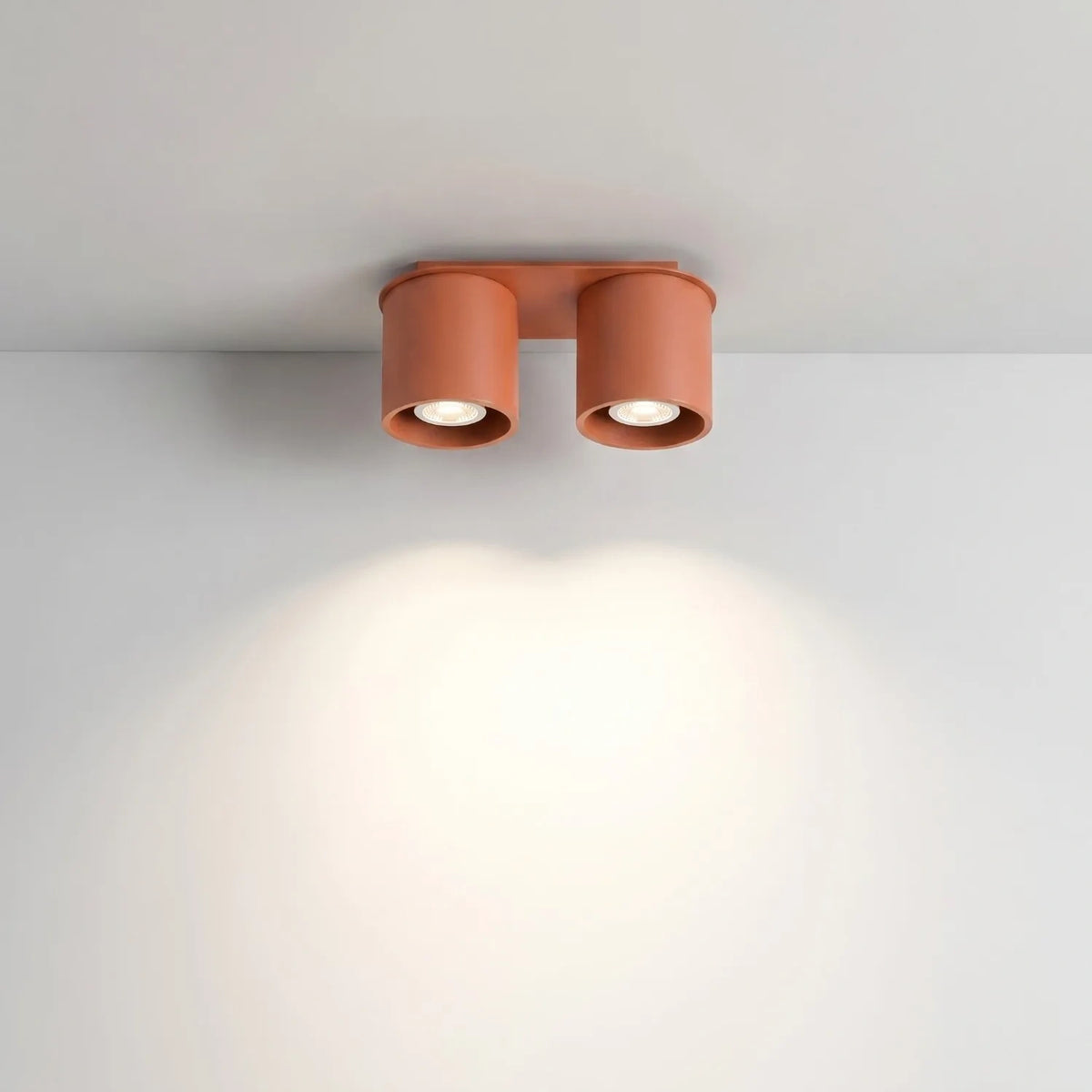 
Design Deckenlampe „Orbis“ 2-flammig - Ockerrot