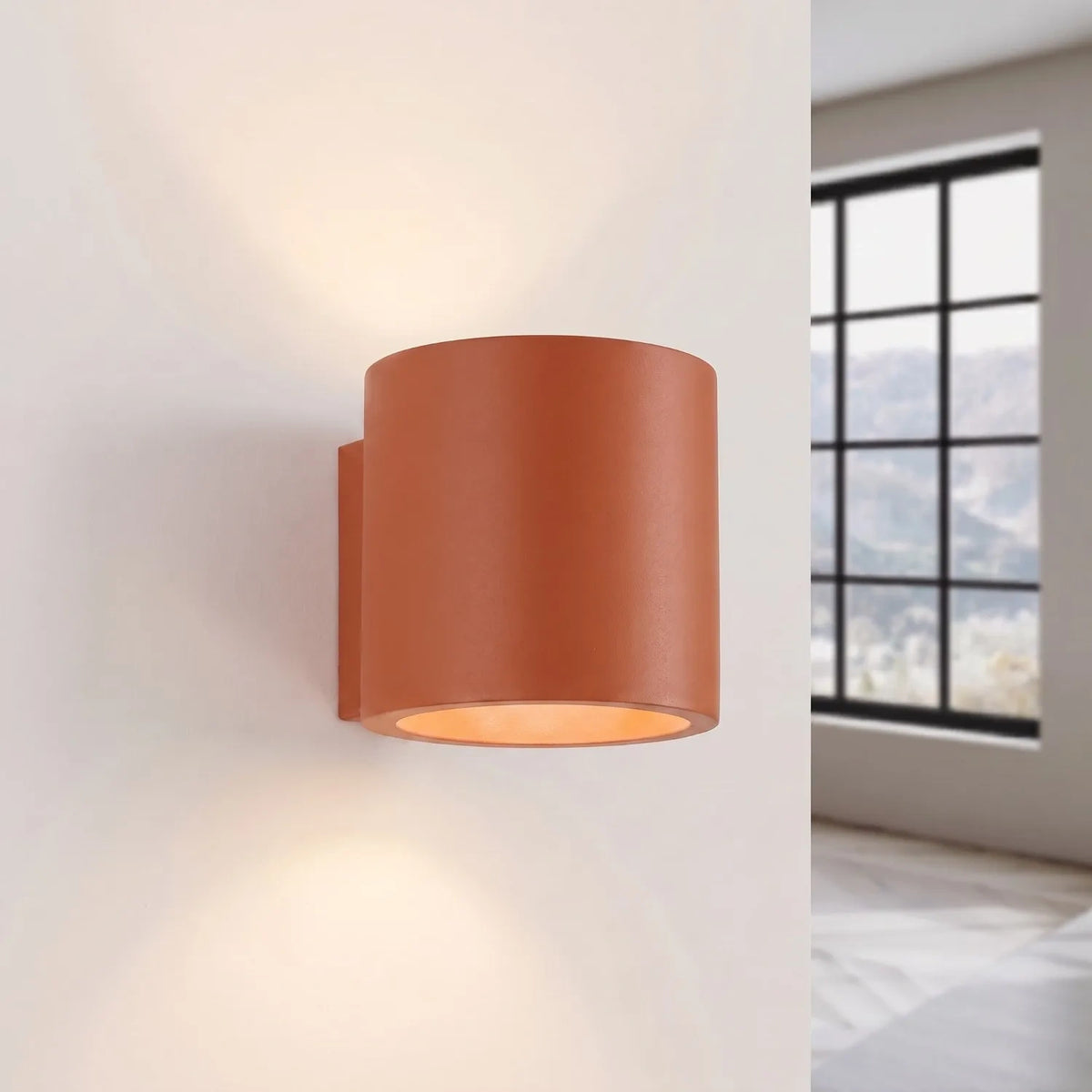 
Design Wandlampe „Orbis“ 1-flammig - Ockerrot