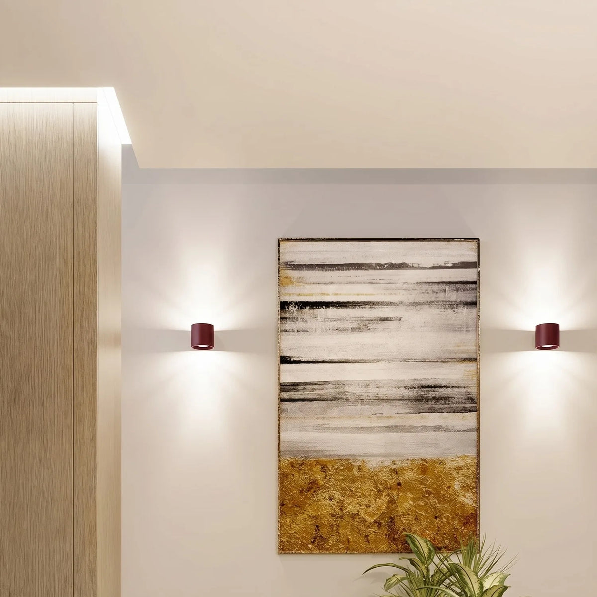 
Design Deckenlampe „Orbis“ 1-flammig - Burgundrot
