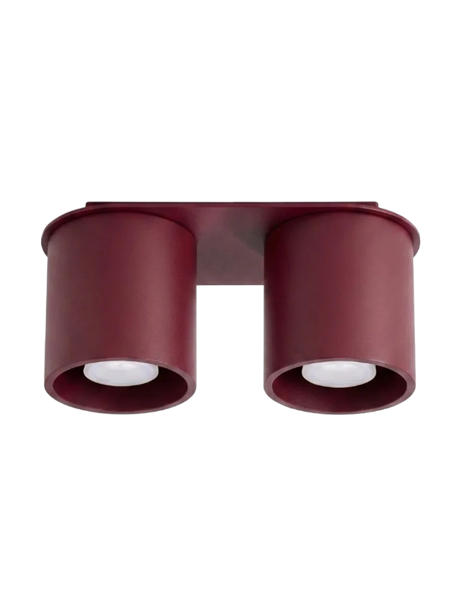 
Lampada da soffitto di design «Orbis» a 2 luci - Rosso bordeaux