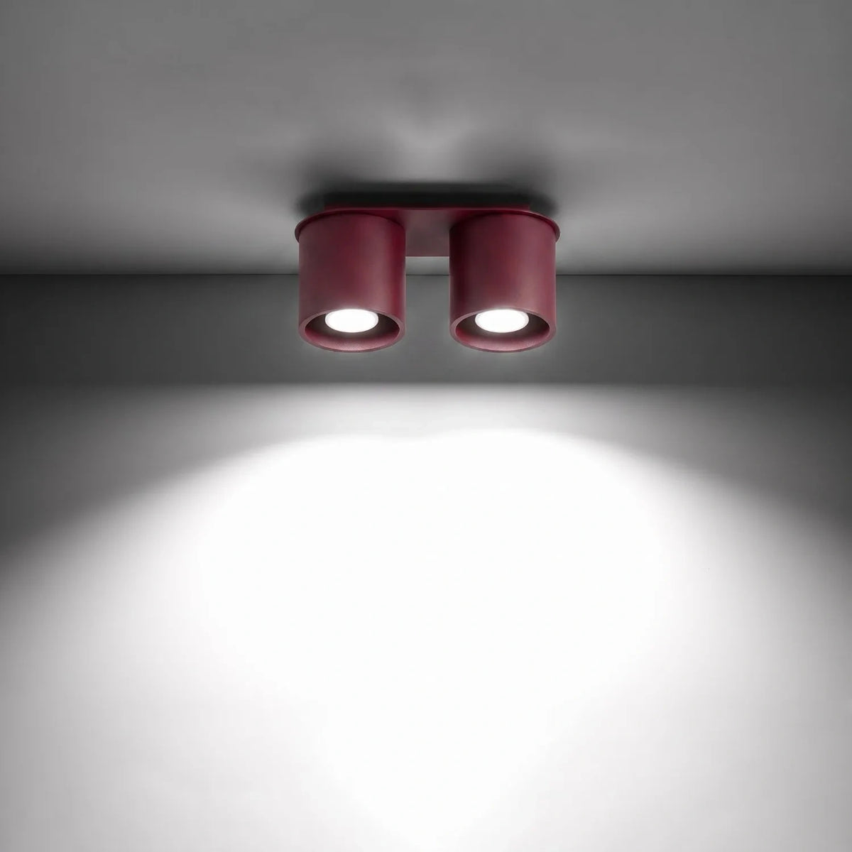 
Lampada da soffitto di design «Orbis» a 2 luci - Rosso bordeaux