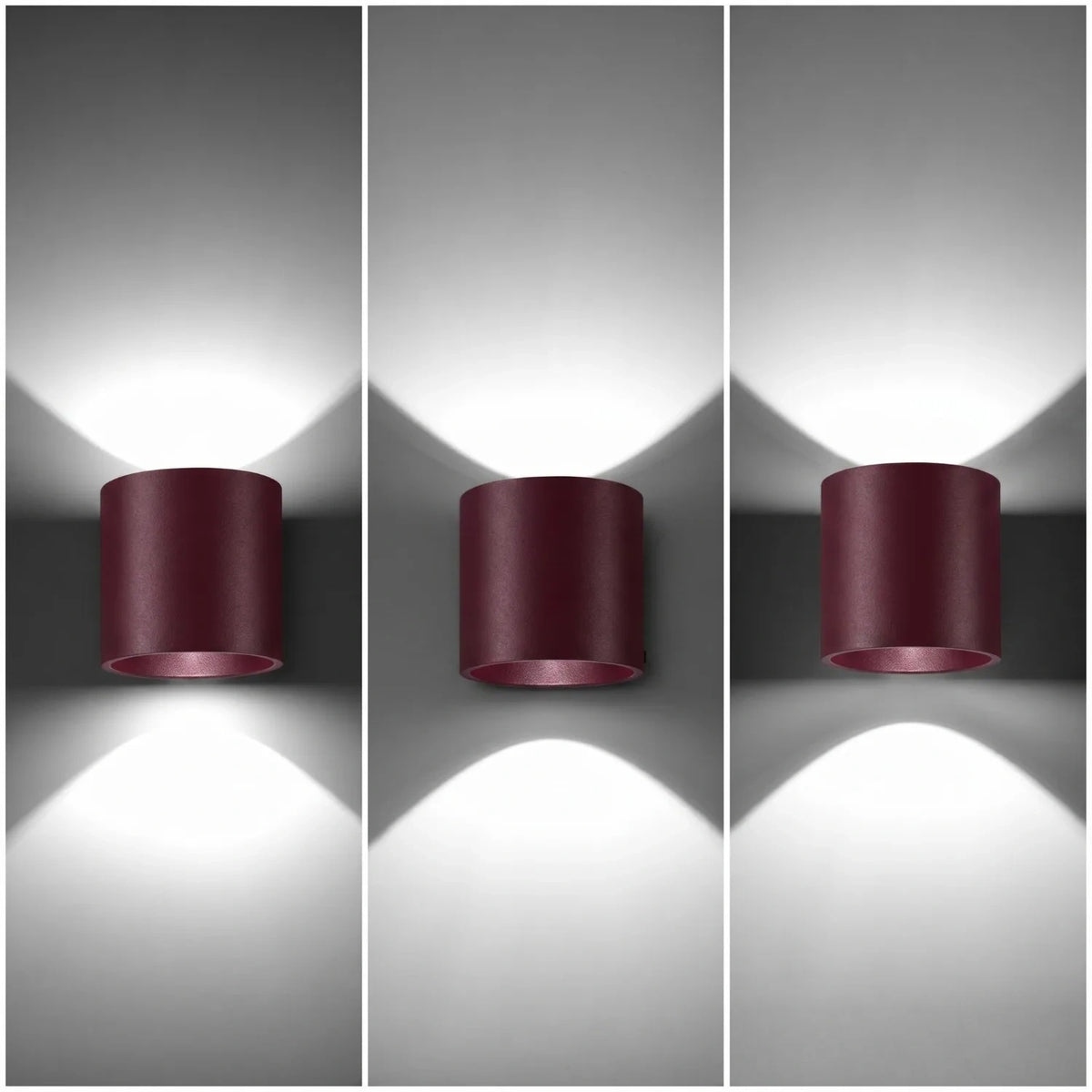 
Lampada da parete di design «Orbis» a 1 luce - Rosso bordeaux