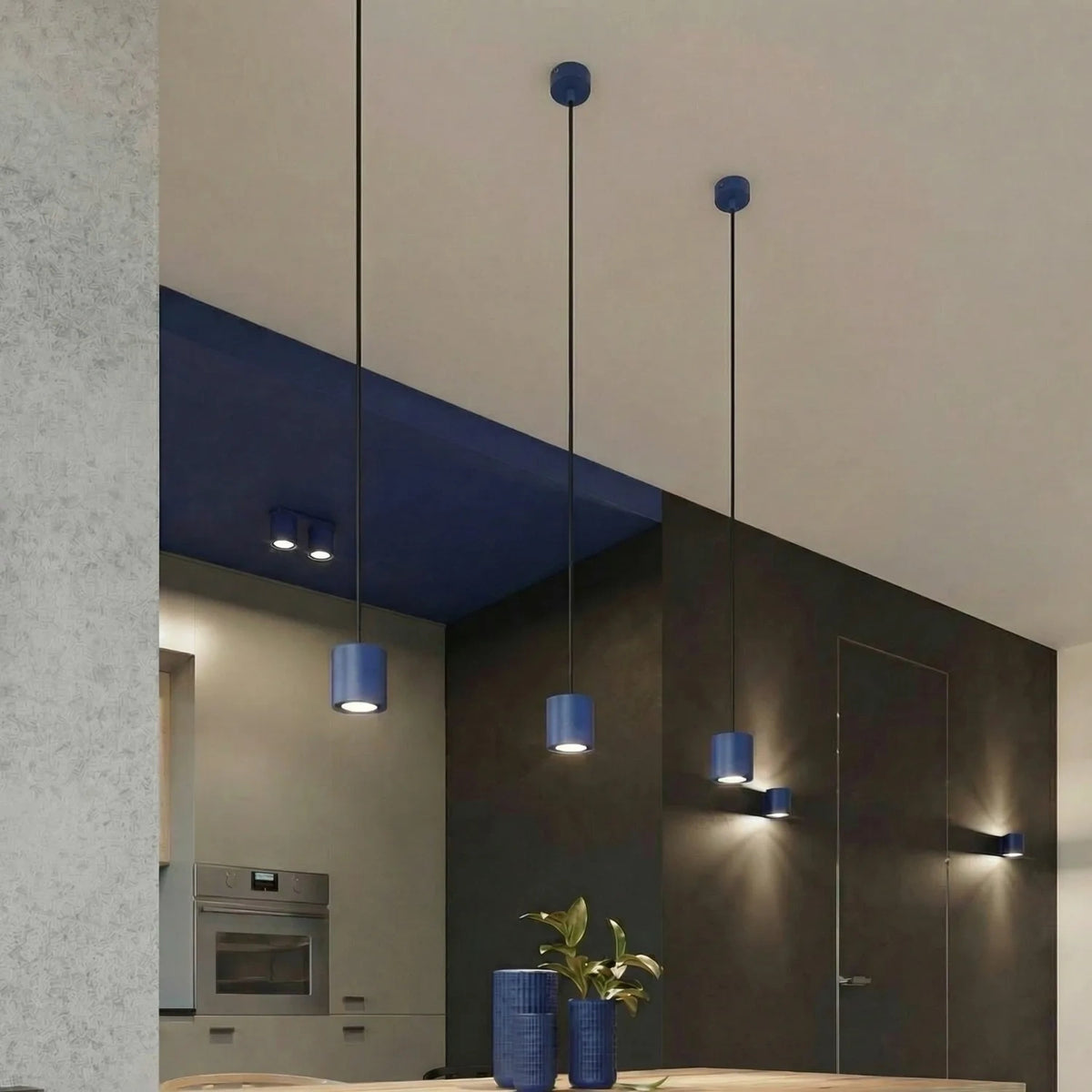 
Design Wandlampe „Orbis“ 1-flammig - Ultramarin