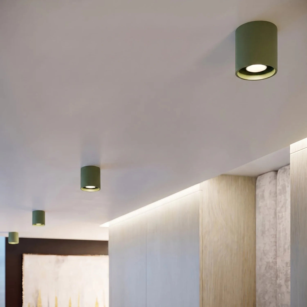 
Design Deckenlampe „Orbis“ 1-flammig - Olivgrün