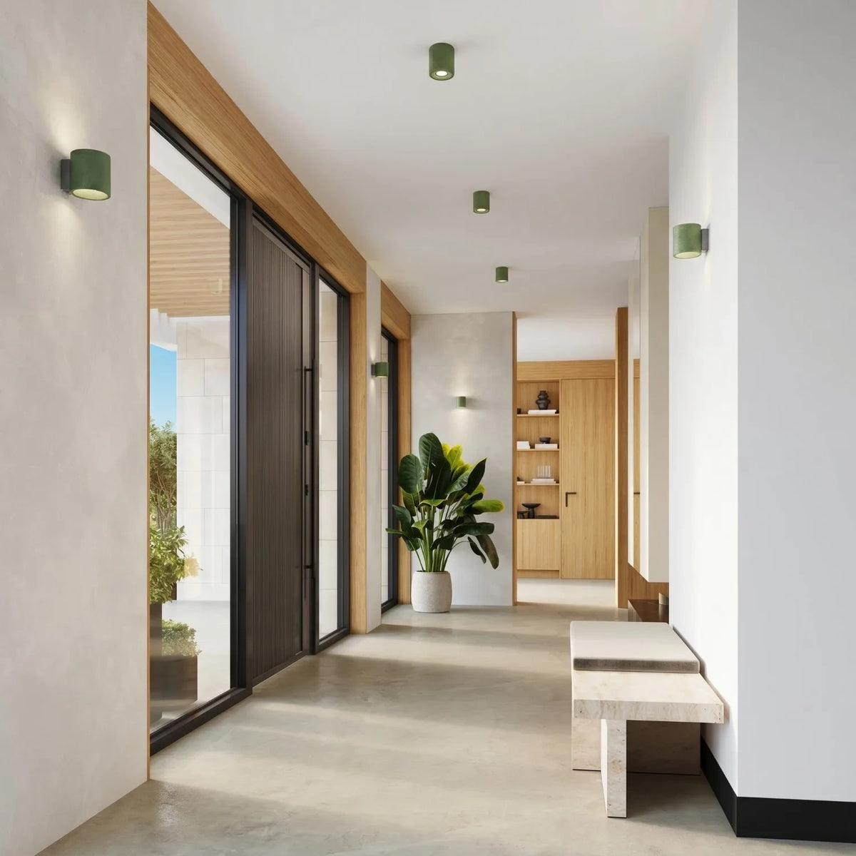 
Lampada da parete di design «Orbis» a 1 luce - Verde oliva