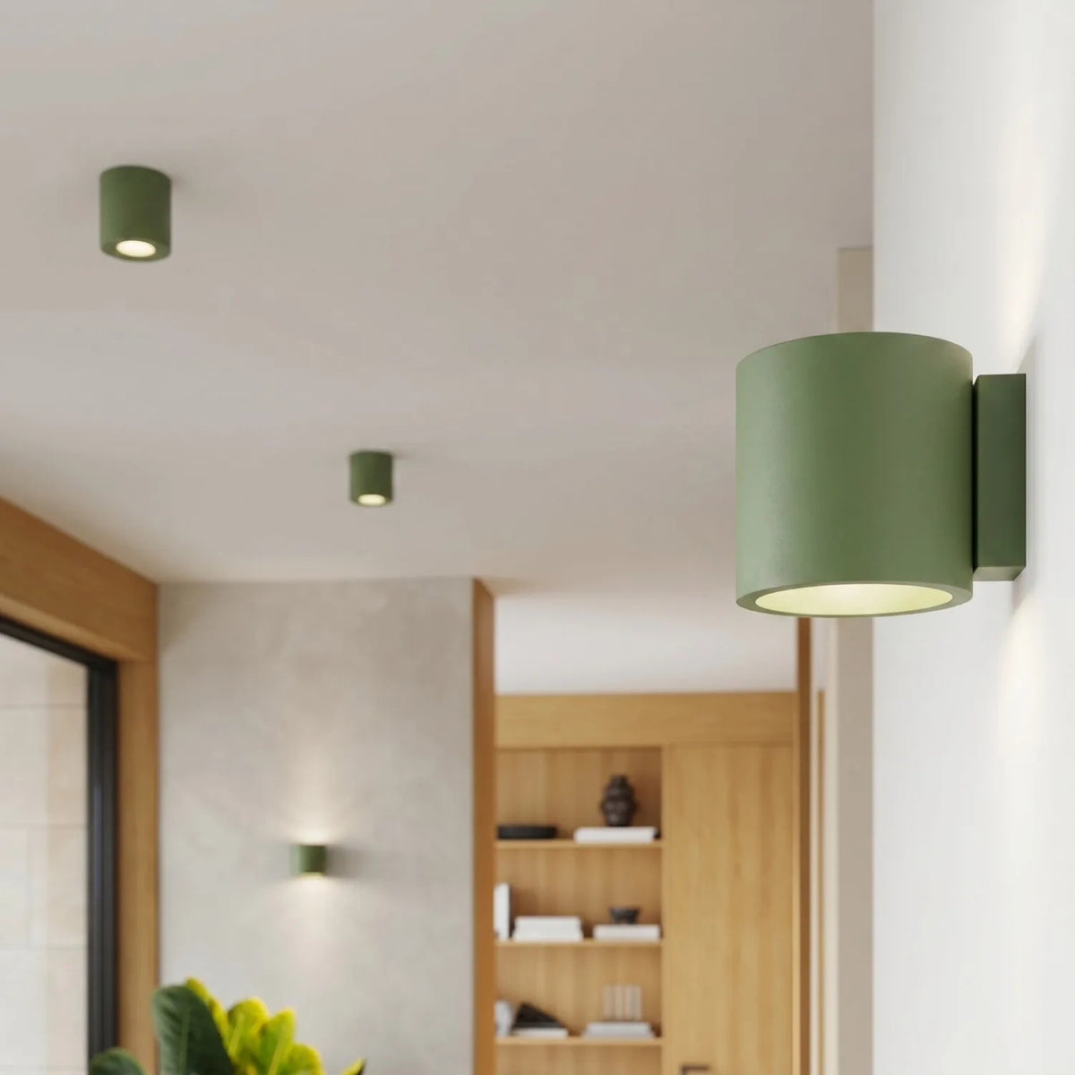 
Lampada da parete di design «Orbis» a 1 luce - Verde oliva
