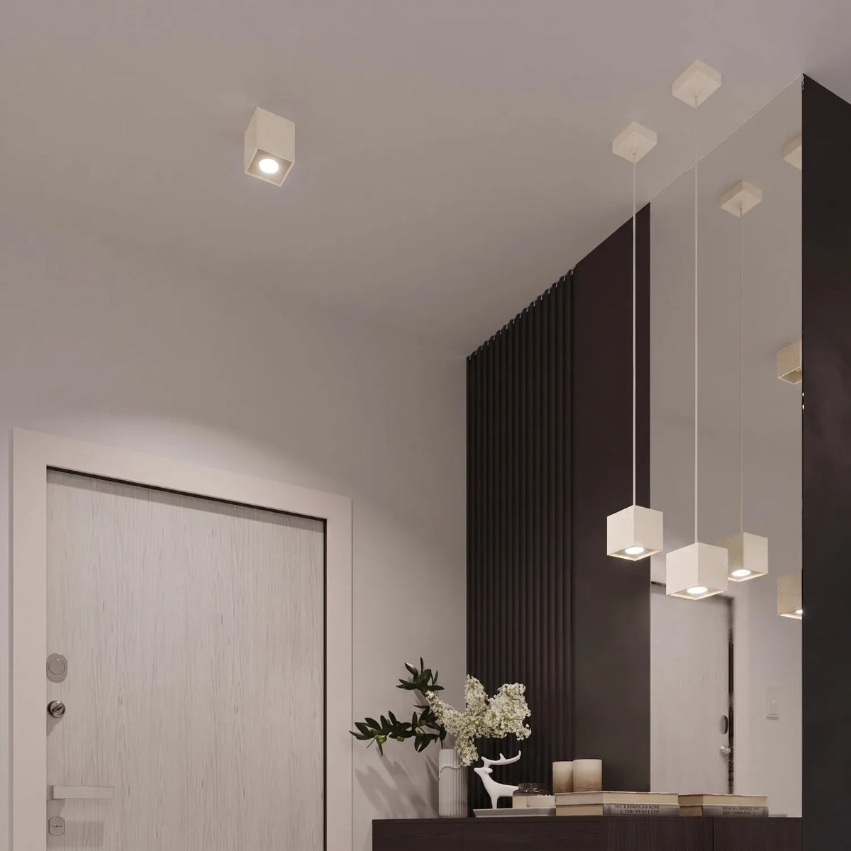 
Lampada da parete di design «Quad» a 1 luce - Beige