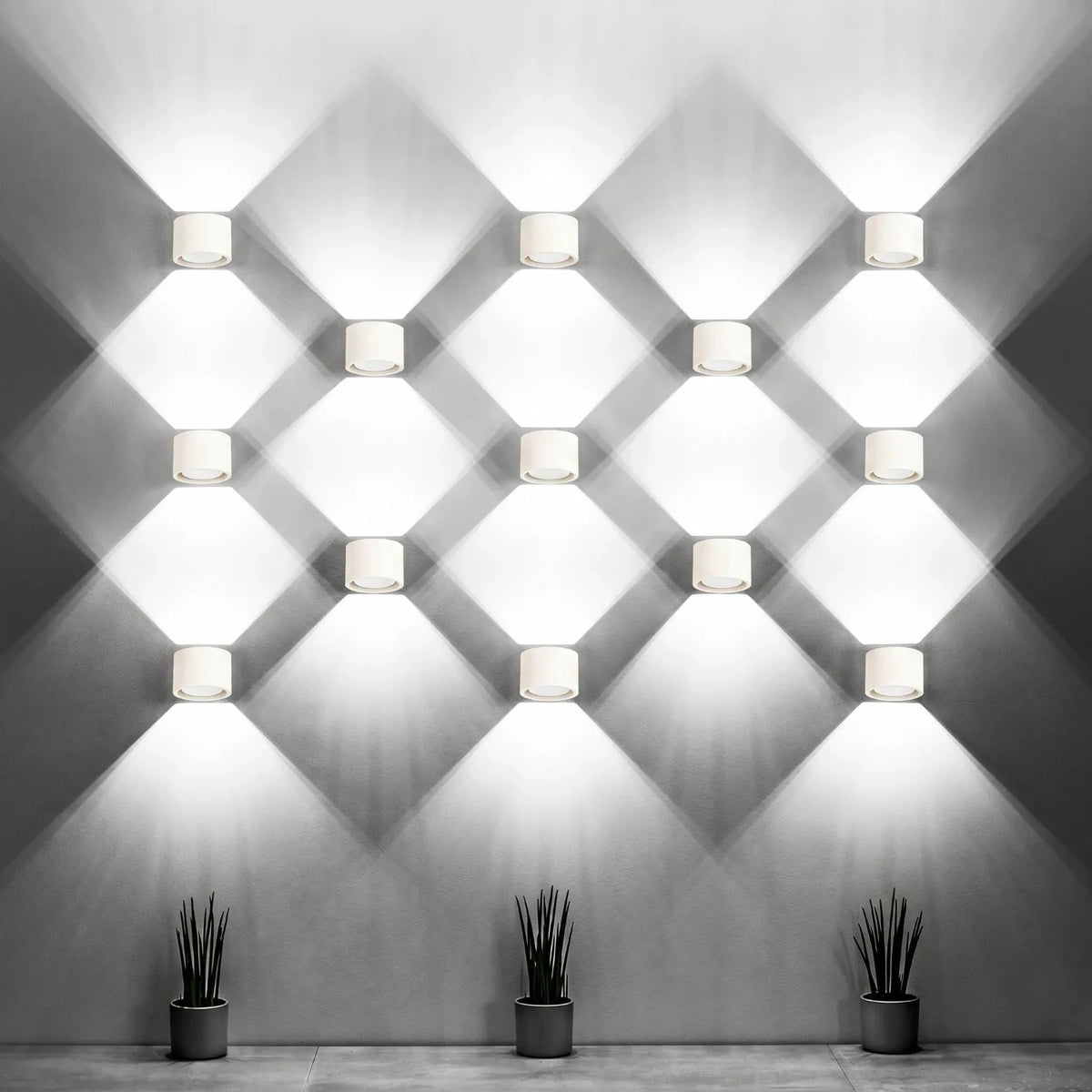 
Lampada da parete di design «Quad» a 1 luce - Beige