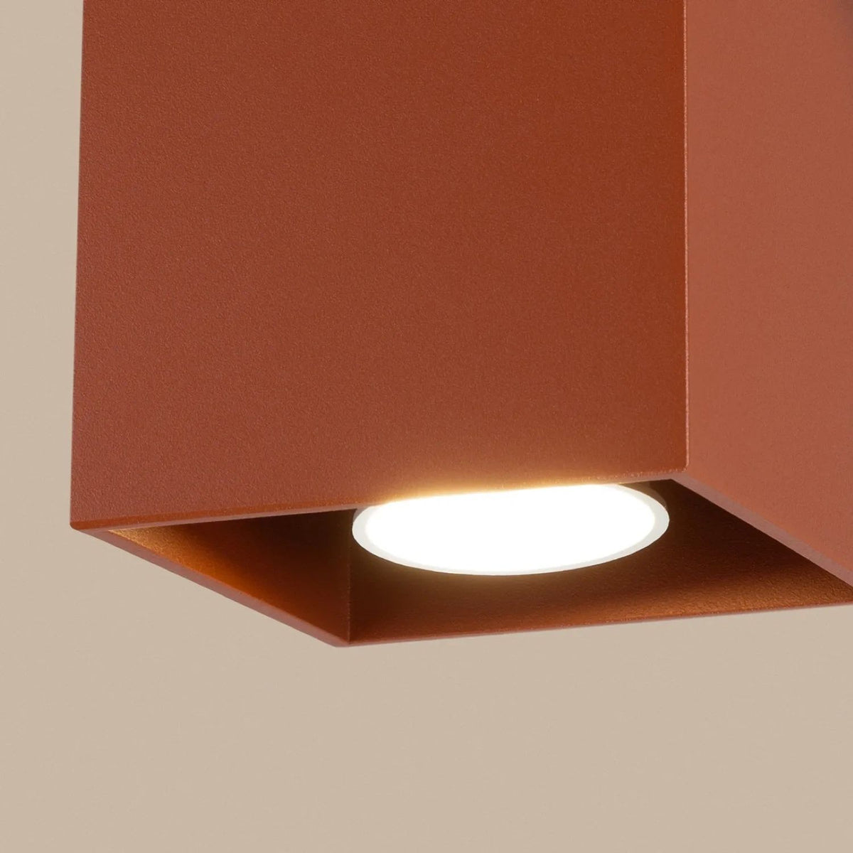 
Lampada da soffitto di design «Quad» - a 1 luce - Rosso ocra