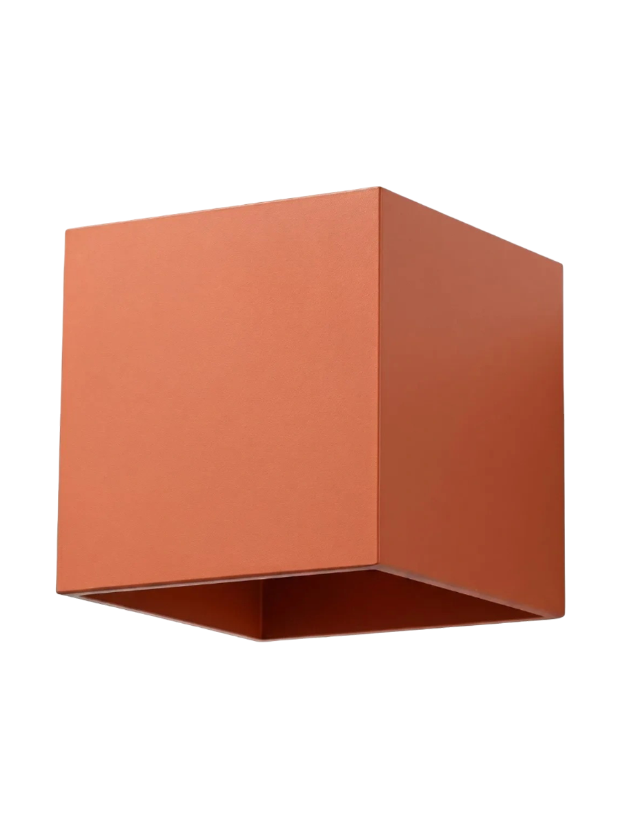 
Lampada da parete di design «Quad» a 1 luce - Rosso ocra