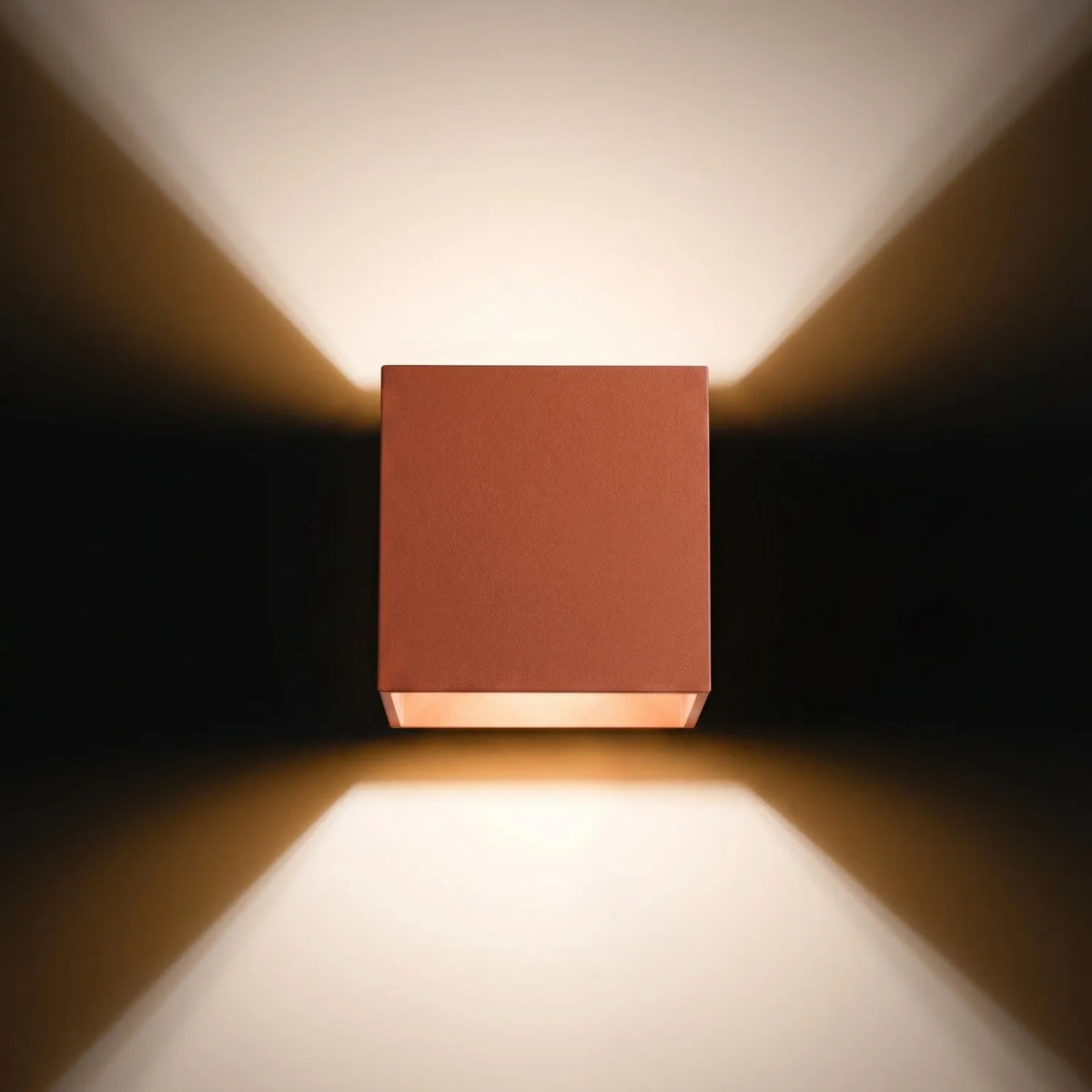 
Lampada da parete di design «Quad» a 1 luce - Rosso ocra