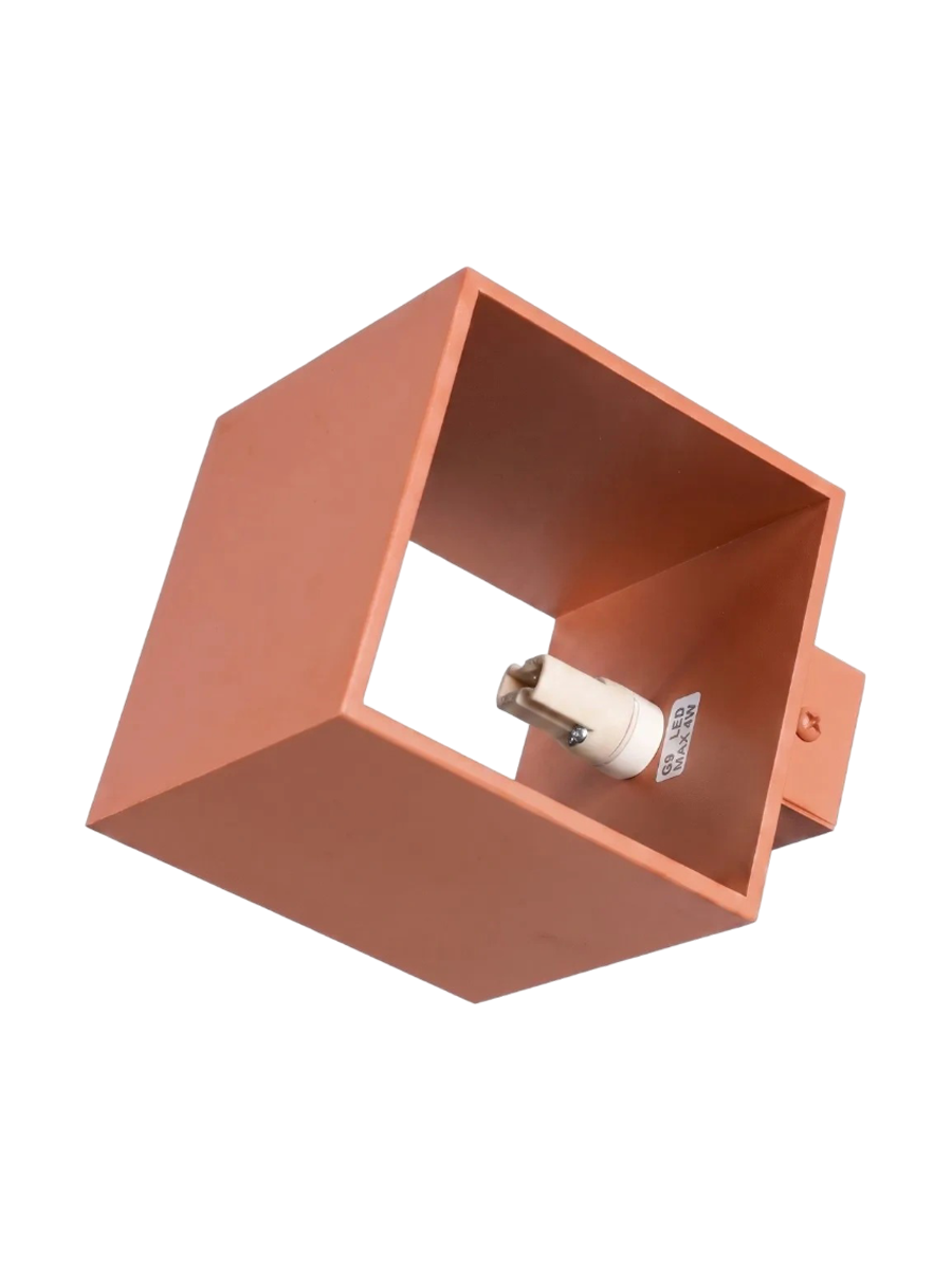
Lampada da parete di design «Quad» a 1 luce - Rosso ocra