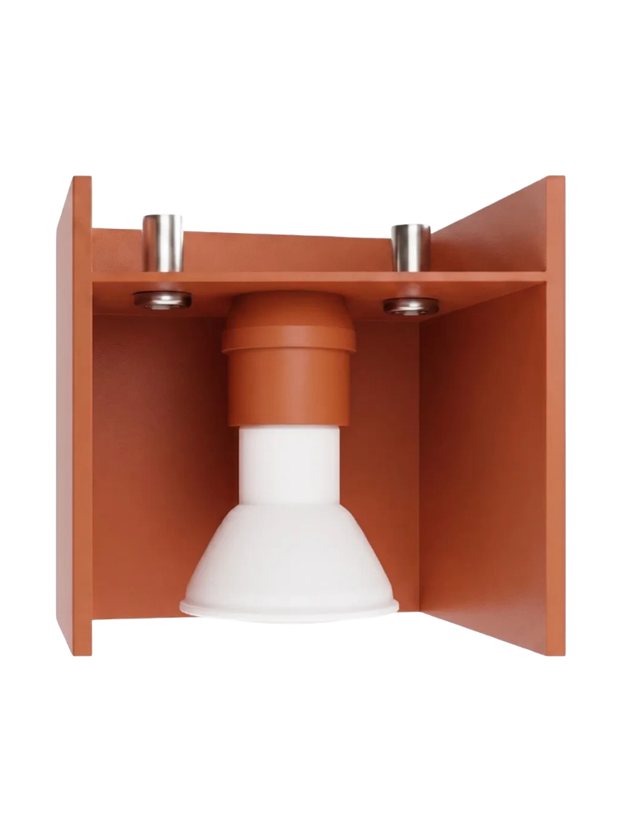 
Lampada da parete di design «Quad» a 1 luce - Rosso ocra
