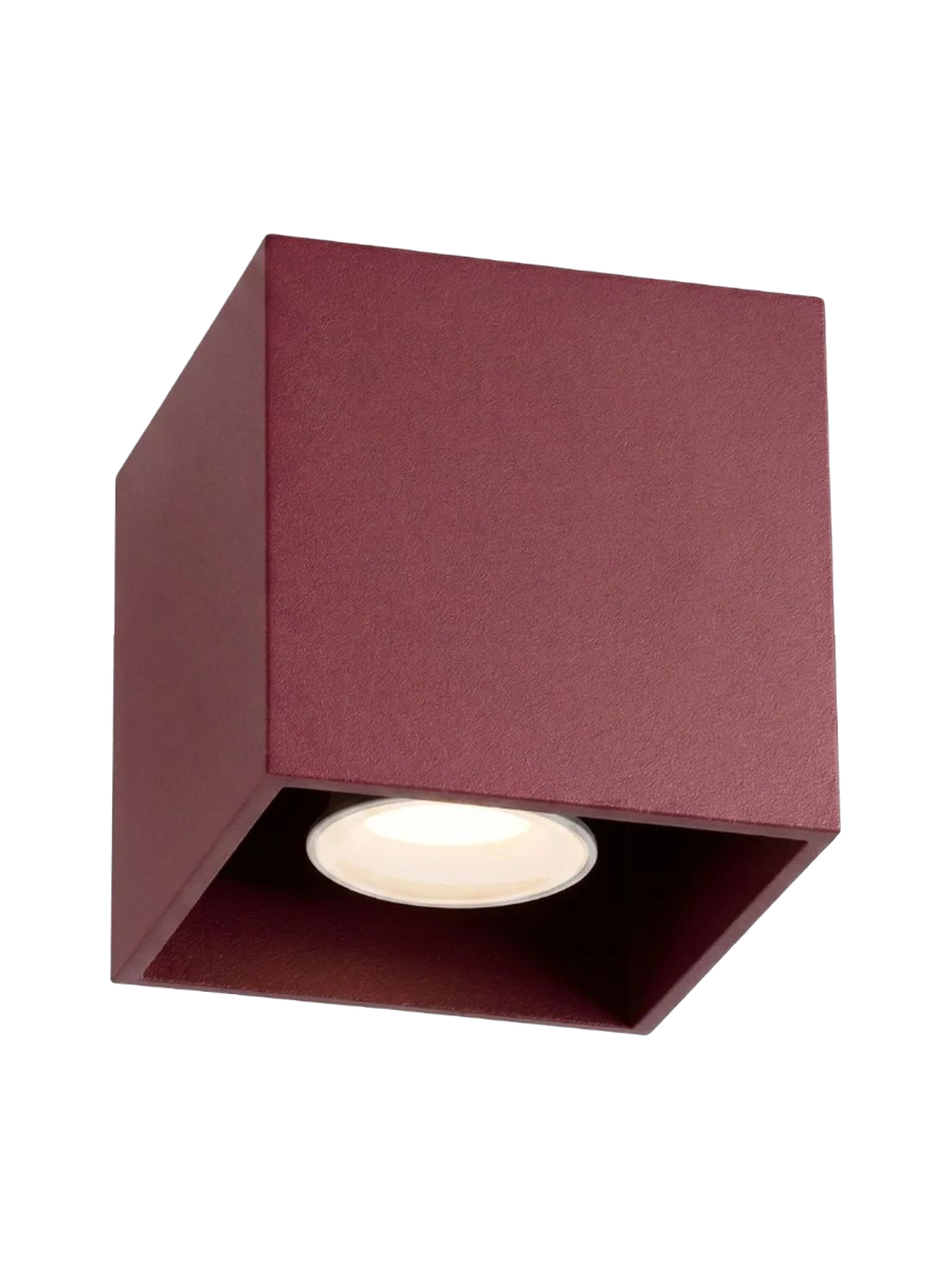 
Design Deckenlampe „Quad“ - 1-flammig - Burgundrot