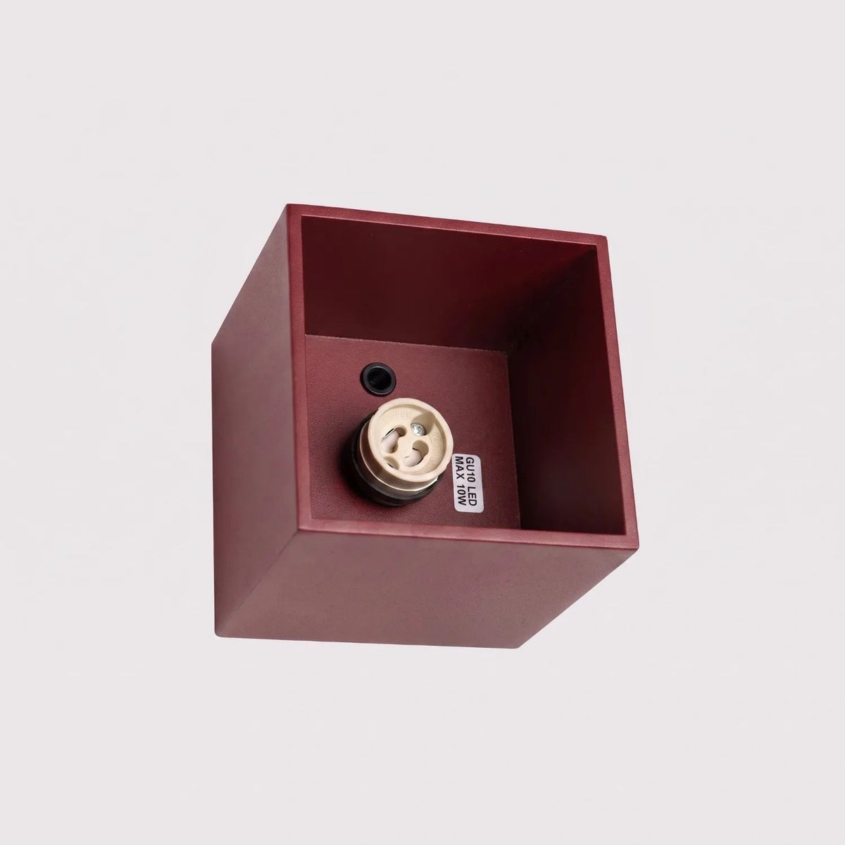 
Designer Ceiling Light "Quad" - 1-Bulb - Burgundy red