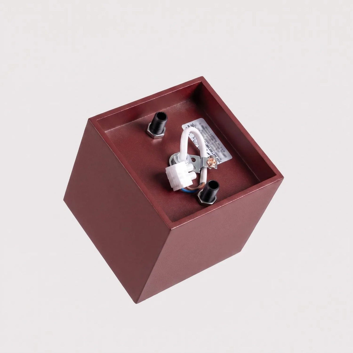 
Designer Ceiling Light "Quad" - 1-Bulb - Burgundy red