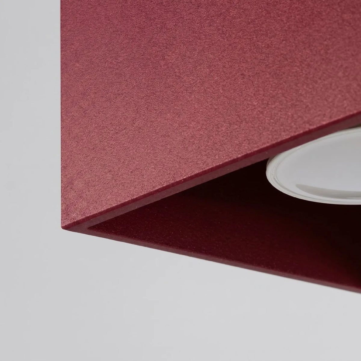 
Designer Ceiling Light "Quad" - 1-Bulb - Burgundy red